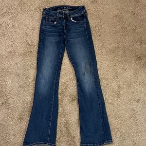 American Eagle Outfitters Women's Dark Blue Boot Cut Jeans